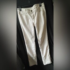 Ann Taylor LOFT Cream Corduroy Size 27/4 Modern Slim Waist 32 Inseam 31 1/2 Long